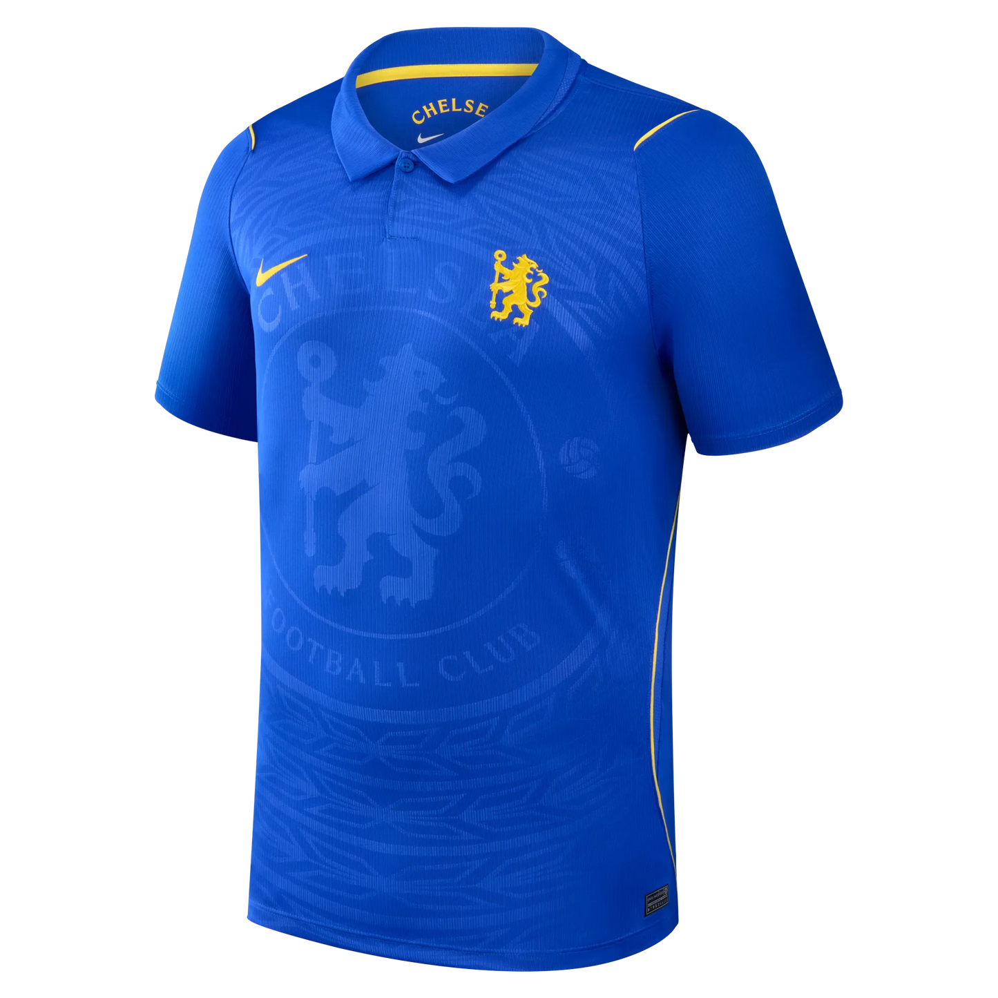 Front view of men's Chelsea 2026-2027 home blue stadium replica soccer jersey by Final Third Kit