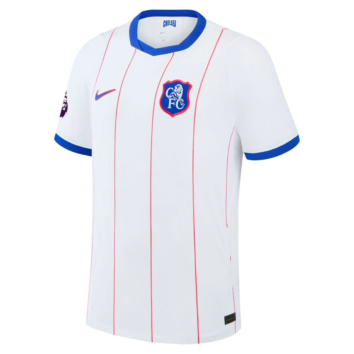 Front view of Chelsea 2026-2027 third white match authentic custom soccer jersey by Final Third Kit