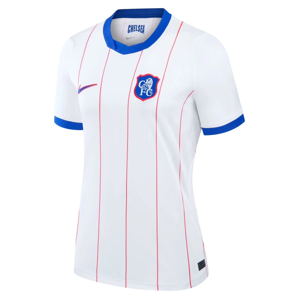 Front view of women's Chelsea 2026-2027 third white stadium replica soccer jersey by Final Third Kit