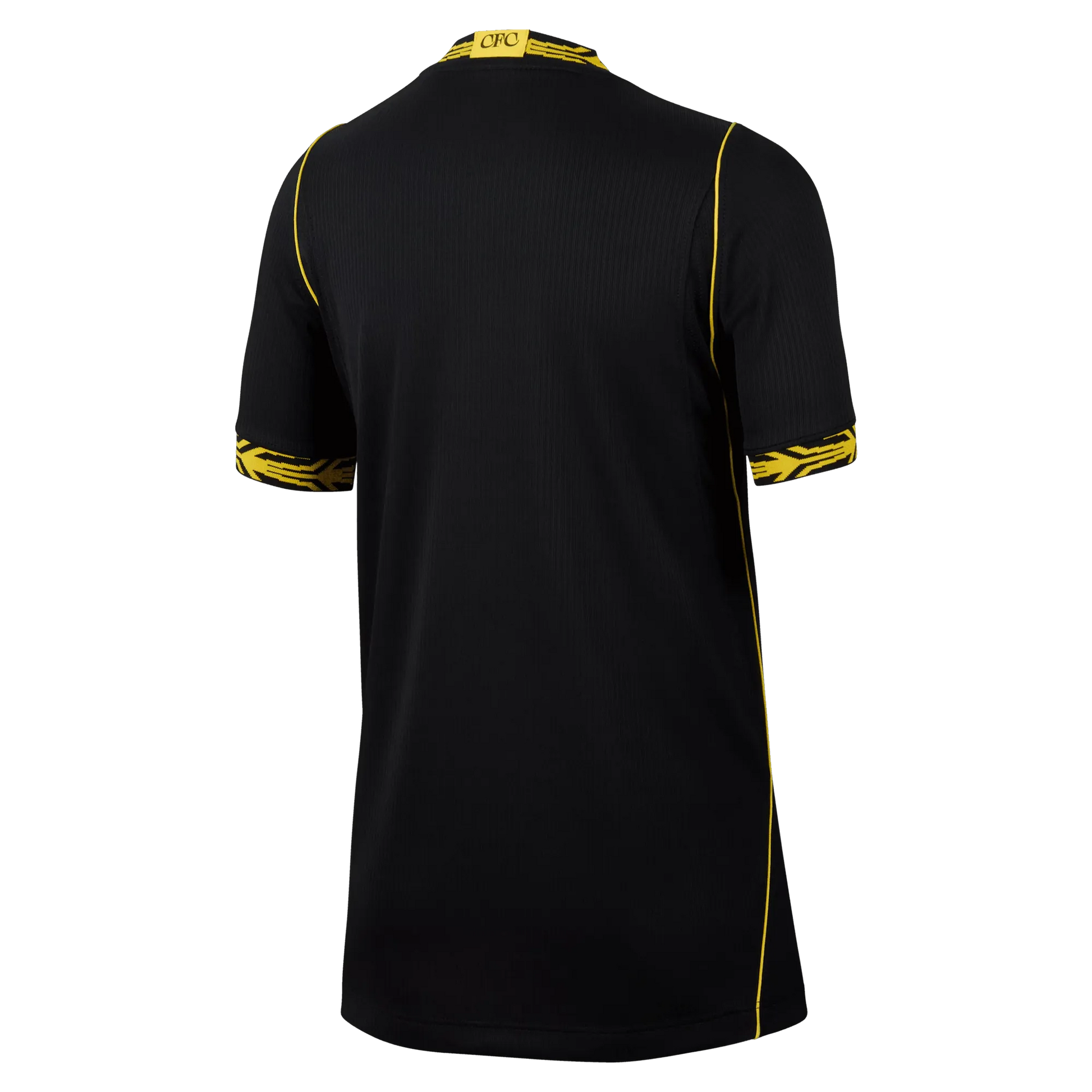 Back view of youth Chelsea 2026-2027 away black football shirt by Final Third Kit