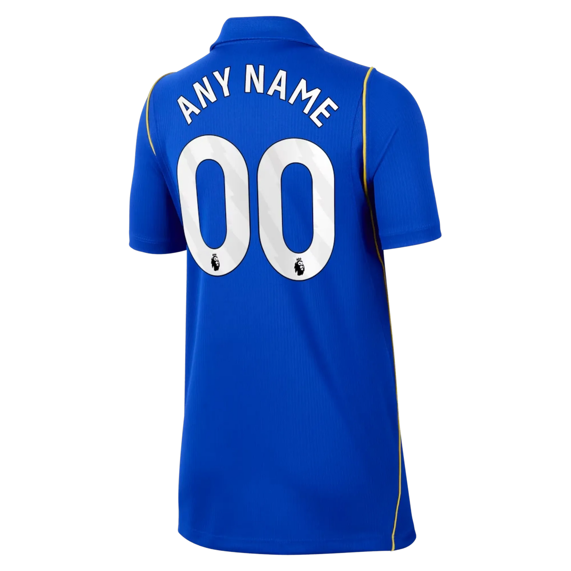 Back view of youth Chelsea 2026-2027 home blue football custom shirt with custom name and number printing by Final Third Kit