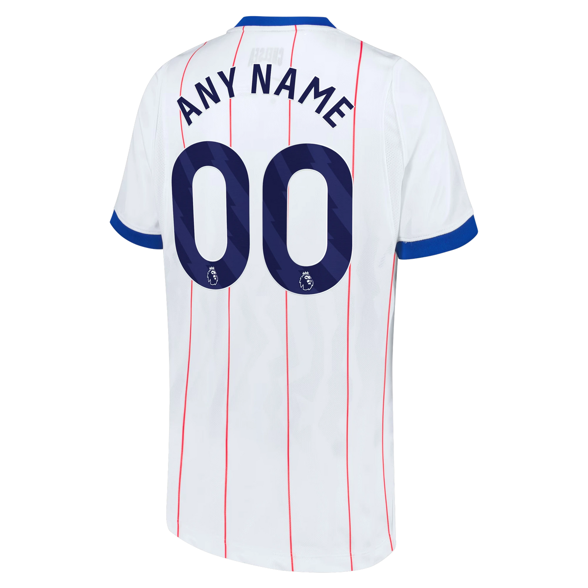 Back view of youth Chelsea 2026-2027 third white stadium replica custom football shirt by Final Third Kit