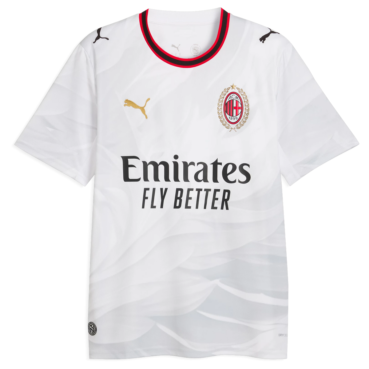 Front view of AC Milan 2026-2027 away white replica soccer jersey by Final Third Kit