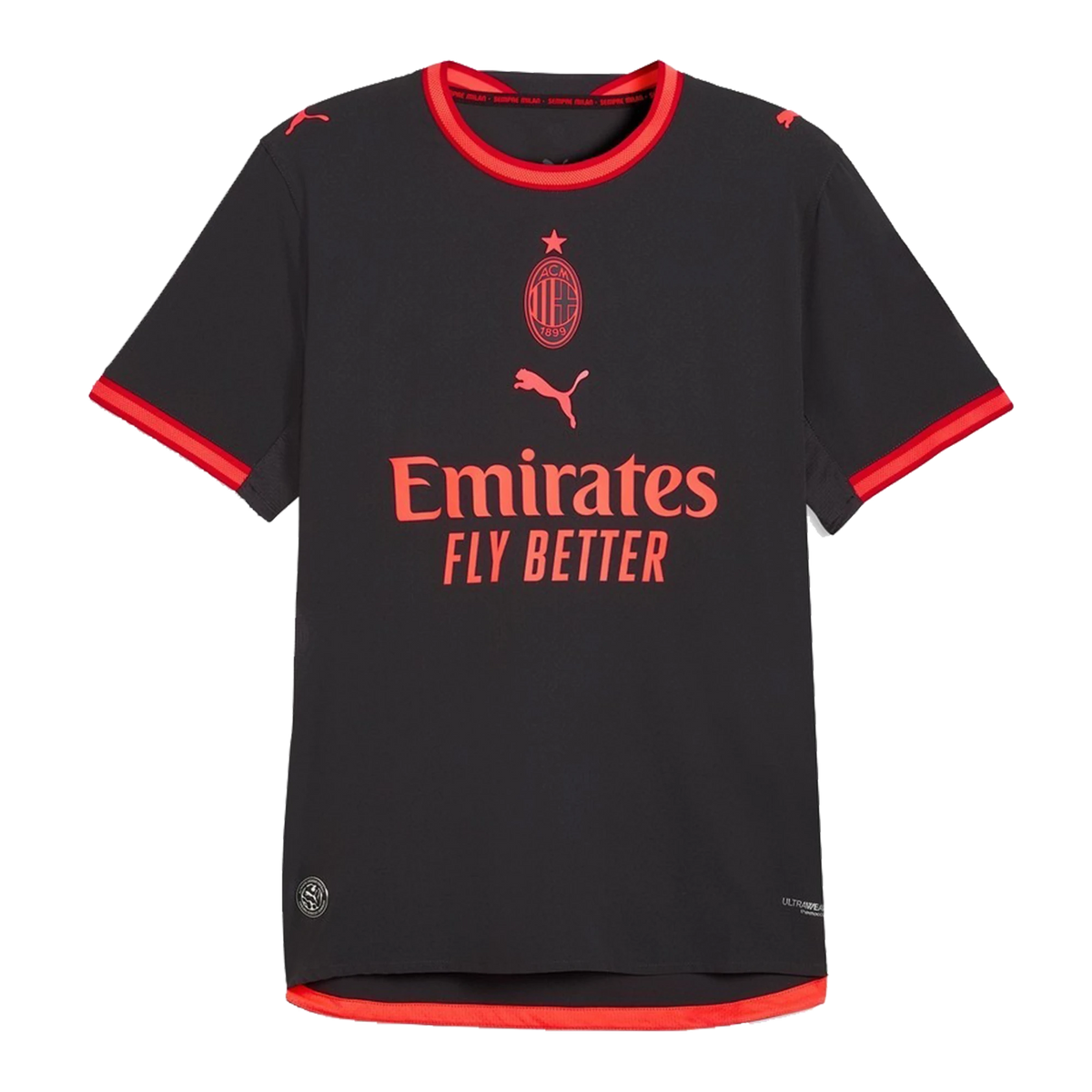 Front view of AC Milan 2026-2027 third grey on-field authentic soccer jersey by Final Third Kit