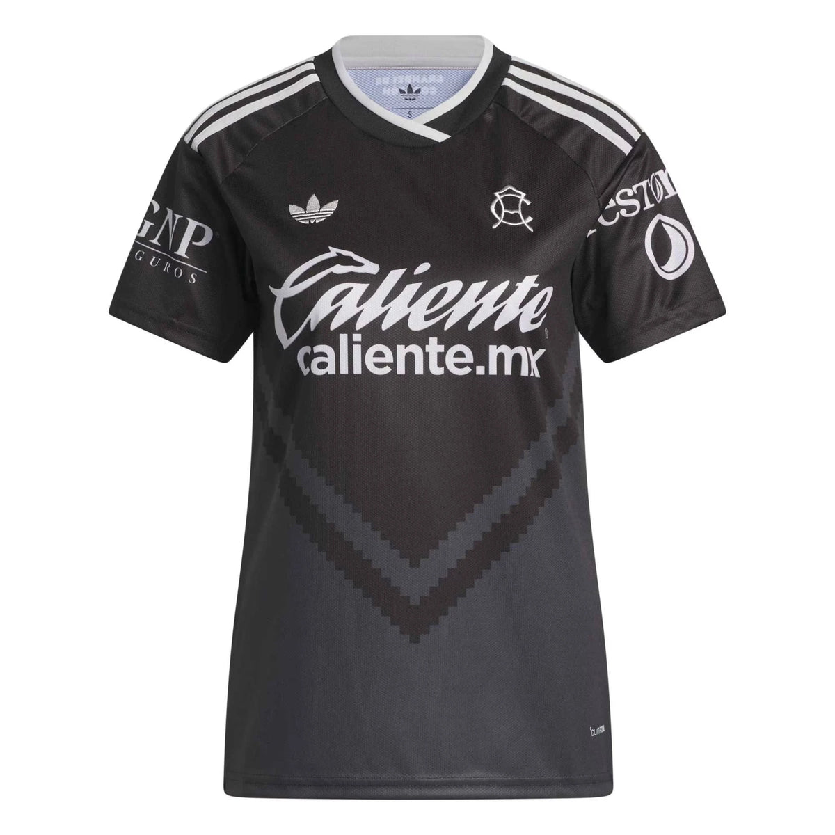 Front view of women's Club America 2026-2027 away black replica soccer jersey by Final Third Kit