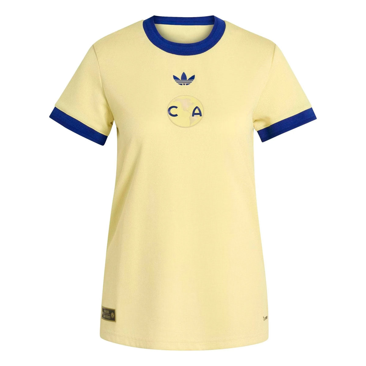 Front view of women's Club America 2026-2027 110th anniversary yellow replica soccer jersey by Final Third Kit