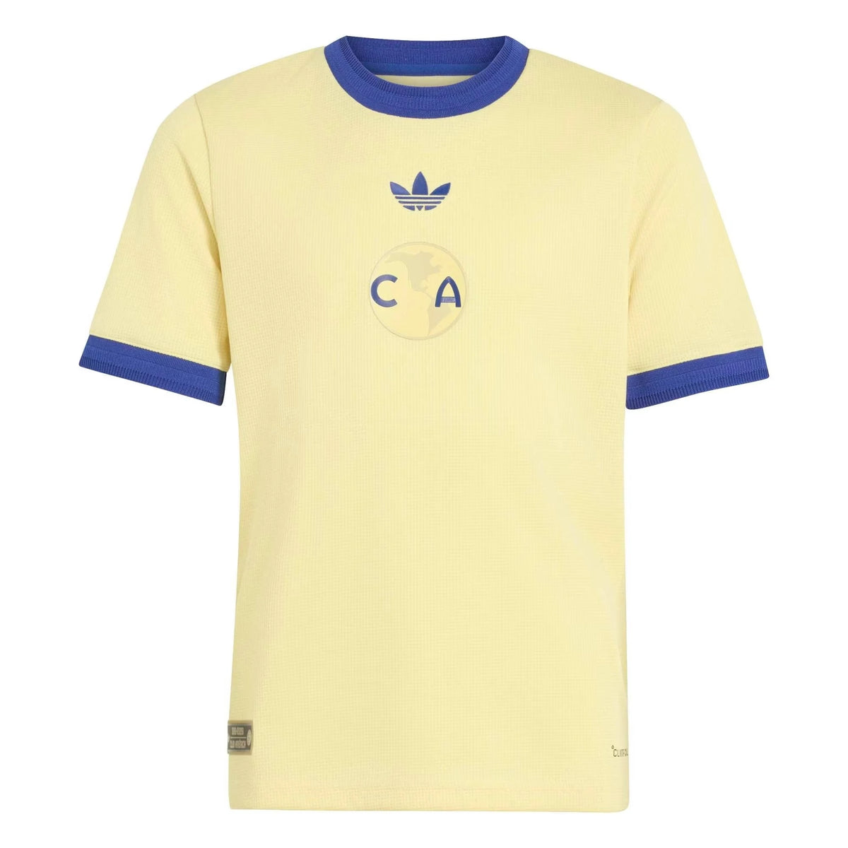 Front view of youth Club America 2026-2027 110th anniversary yellow replica soccer jersey by Final Third Kit