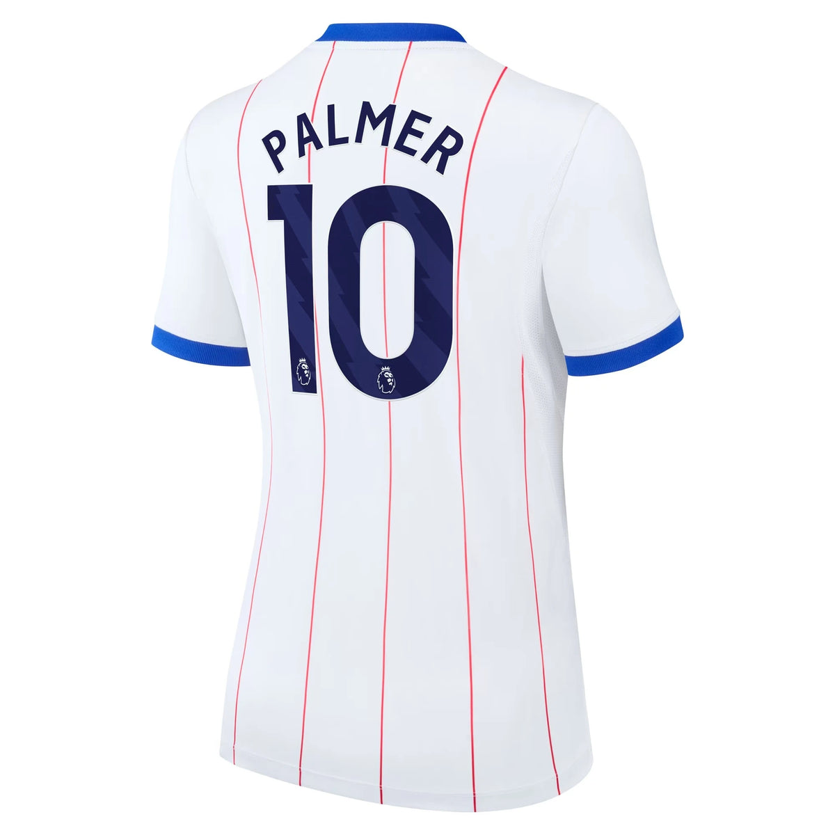 Back view of women's Chelsea 2026-2027 third white stadium replica football shirt with Cole Palmer name and number 20 printing by Final Third Kit
