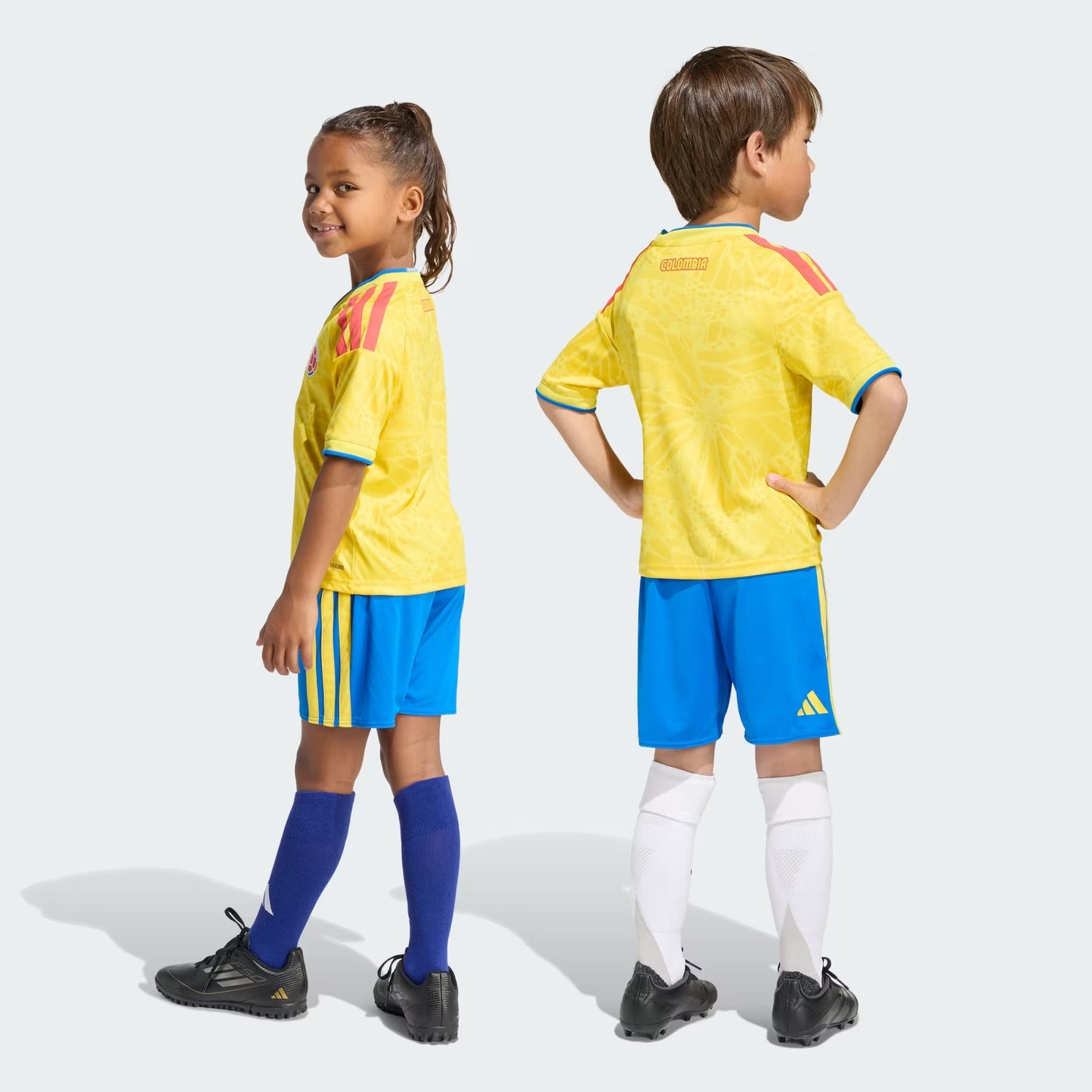 Colombia National Team 2026 Home Kids Soccer Jersey Set Blank - Final Third Kit back view
