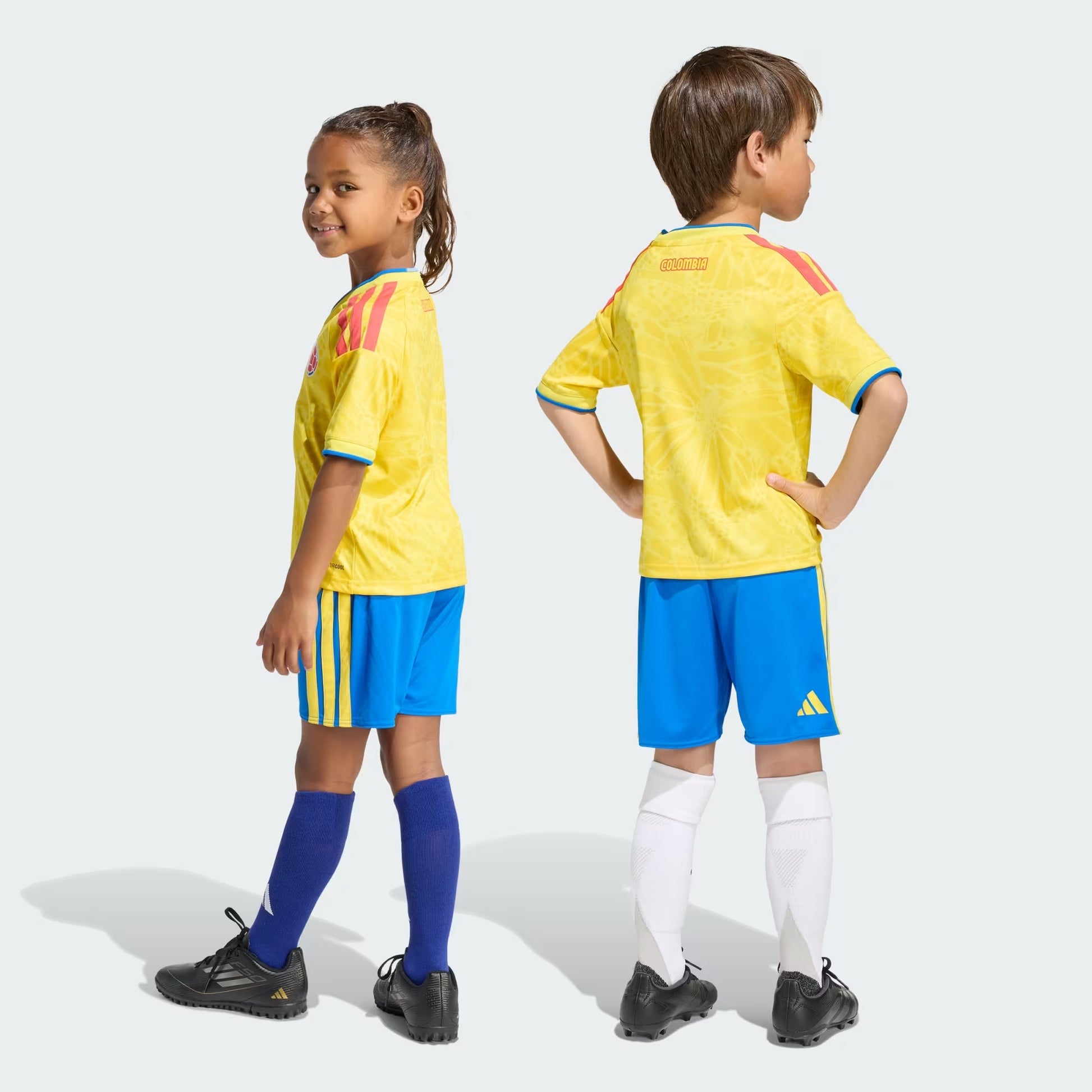 Colombia National Team 2026 Home Kids Soccer Jersey Set Blank - Final Third Kit back view