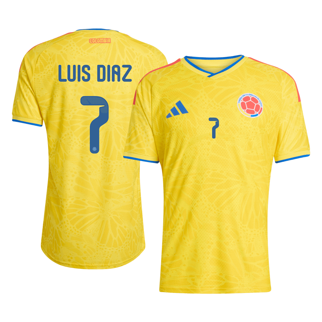 Colombia 2026 World Cup Home Stadium Replica Jersey  Luis Díaz #7