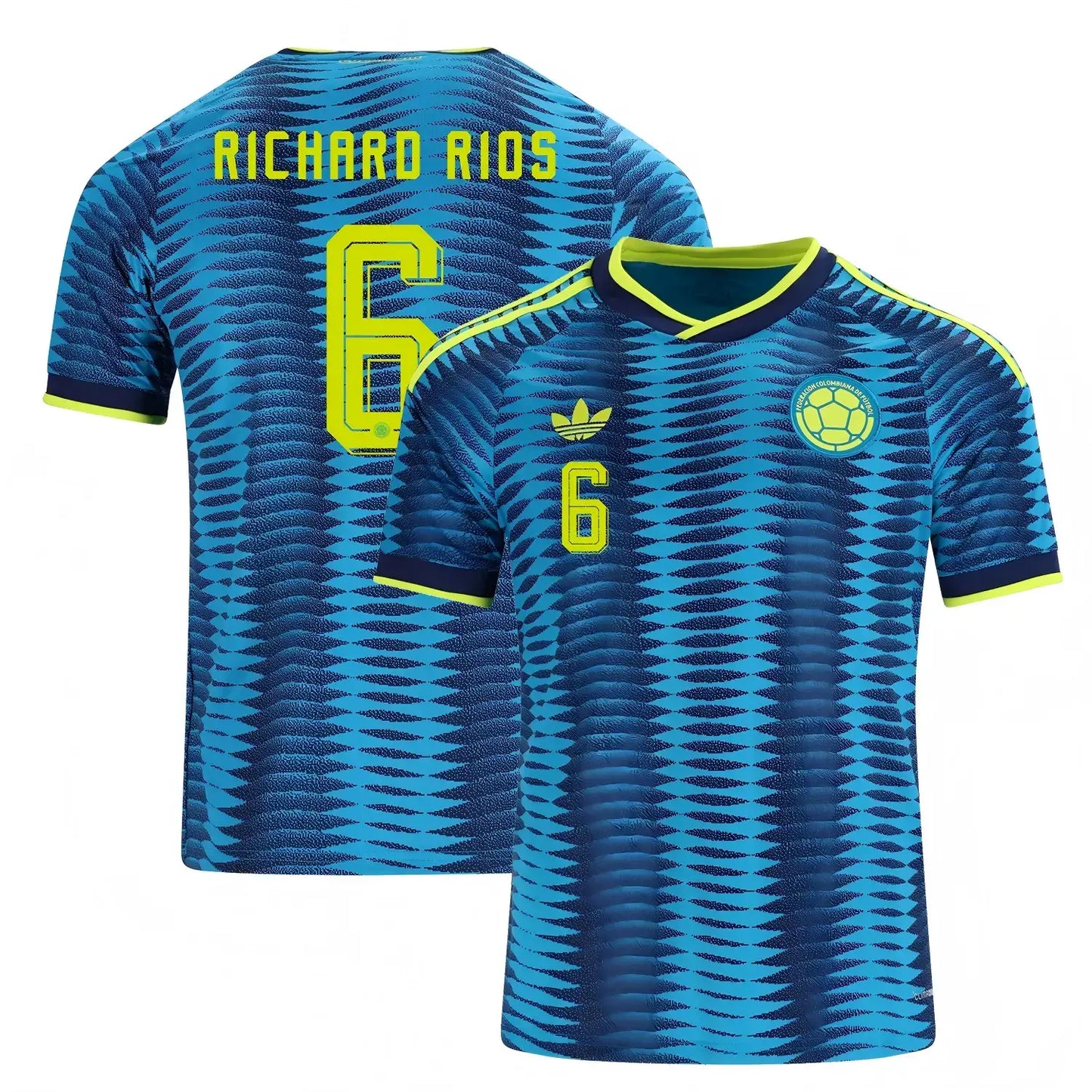 Colombia 2026 World Cup Away Stadium Replica Jersey With Richard Ríos #6 Printing