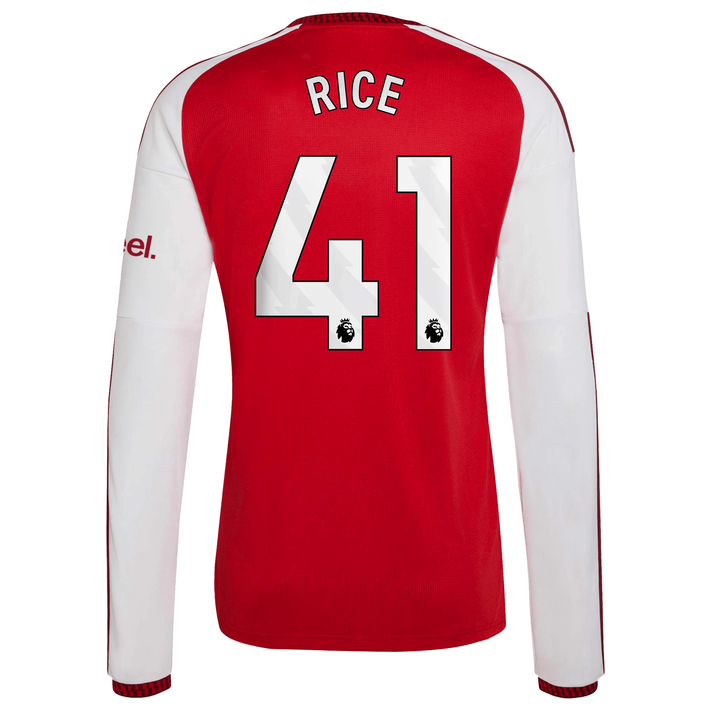 Arsenal 2026/27 Home Stadium Replica Long Sleeve Jersey - Rice #41 back view