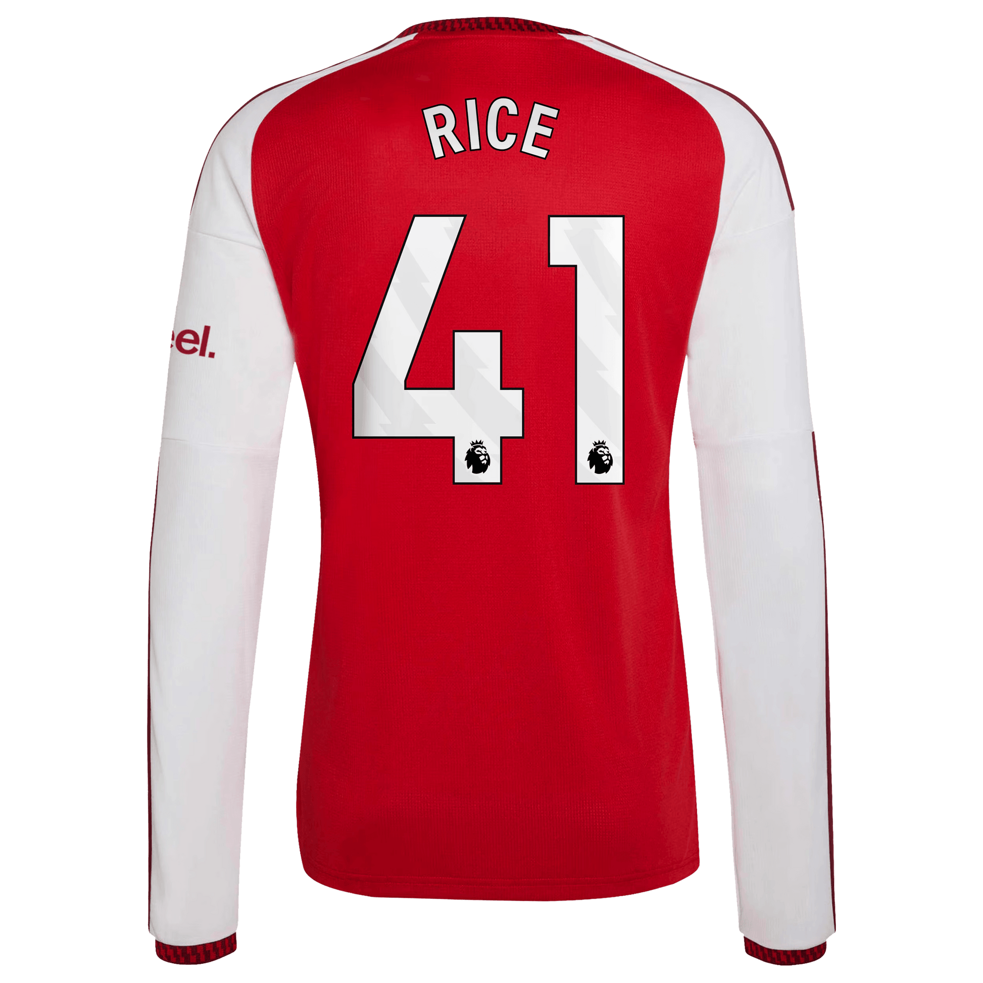 Arsenal 2026/27 Home Stadium Replica Long Sleeve Jersey - Rice #41 back view