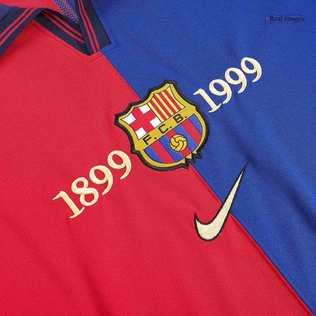 Retro Jersey RIVALDO #11 Barcelona Retro Jersey Home Soccer Shirt 1999/00 100th Anniversary