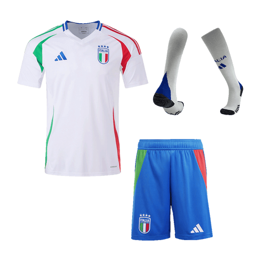 Italy Away Soccer Jersey Kit(Jersey+Shorts+Socks) Euro 2024
