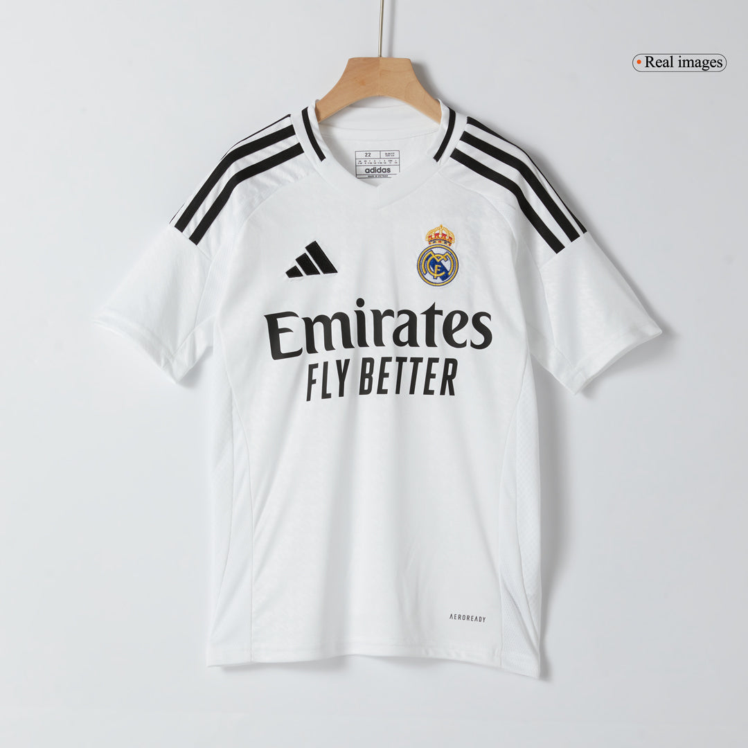 Gift-Kid's Real Madrid Home Soccer Jersey Kit (Shirt+Shorts) 2024/25