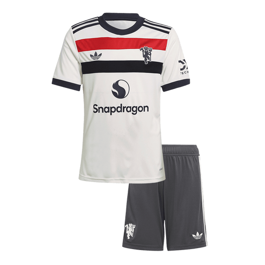 Gift-Kid's Manchester United Third Away Soccer Jersey Kit (Shirt+Shorts) 2024/25