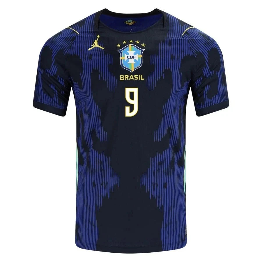 Brazil 2026 World Cup Away Stadium Replica Jersey With Endrick #9 Printing Front View