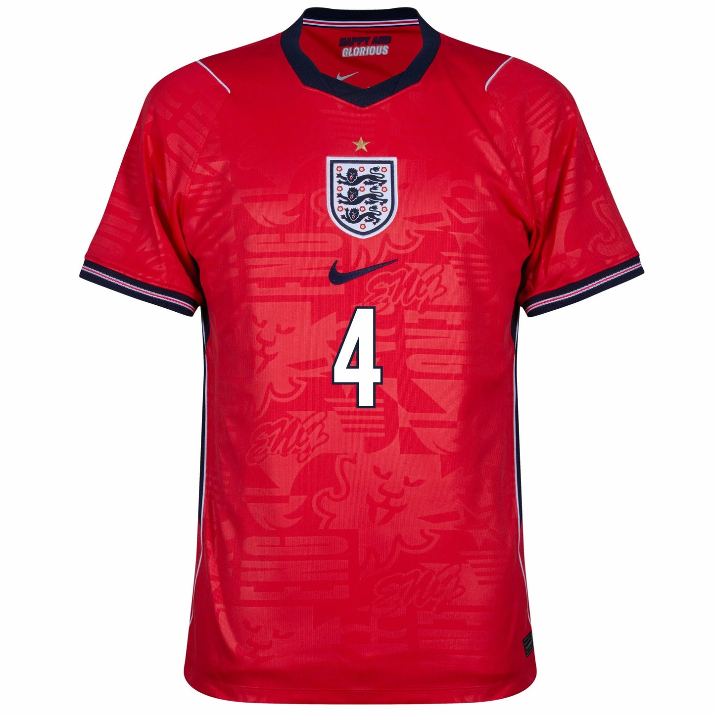 England 2026 World Cup Away Stadium Replica Jersey - Rice #4 front view
