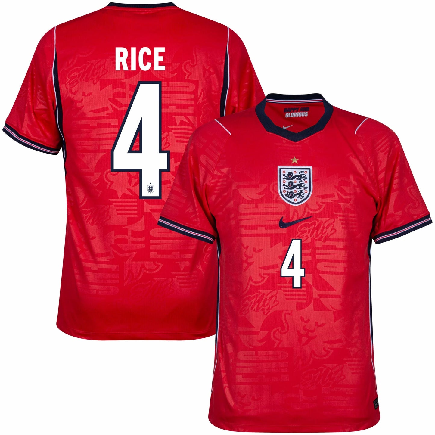 England 2026 World Cup Away Stadium Replica Jersey - Rice #4