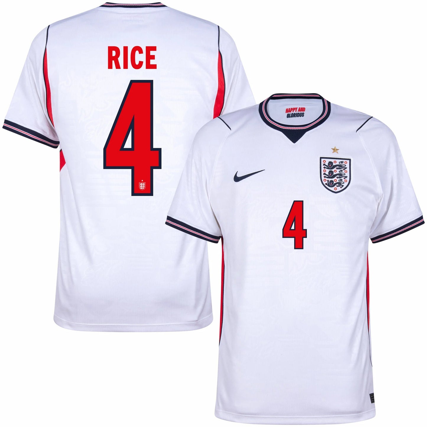 England 2026 World Cup Home Stadium Replica Jersey - Rice #4
