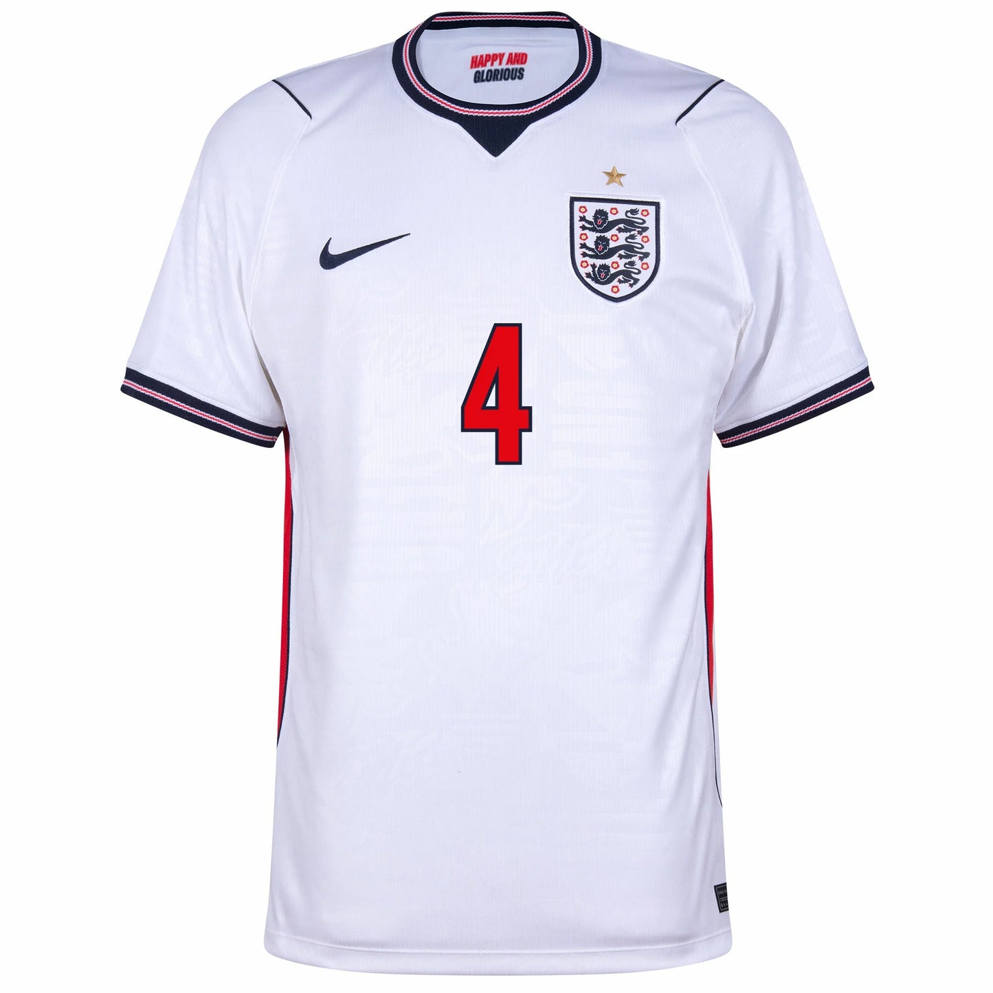 England 2026 World Cup Home Stadium Replica Jersey - Rice #4 front view