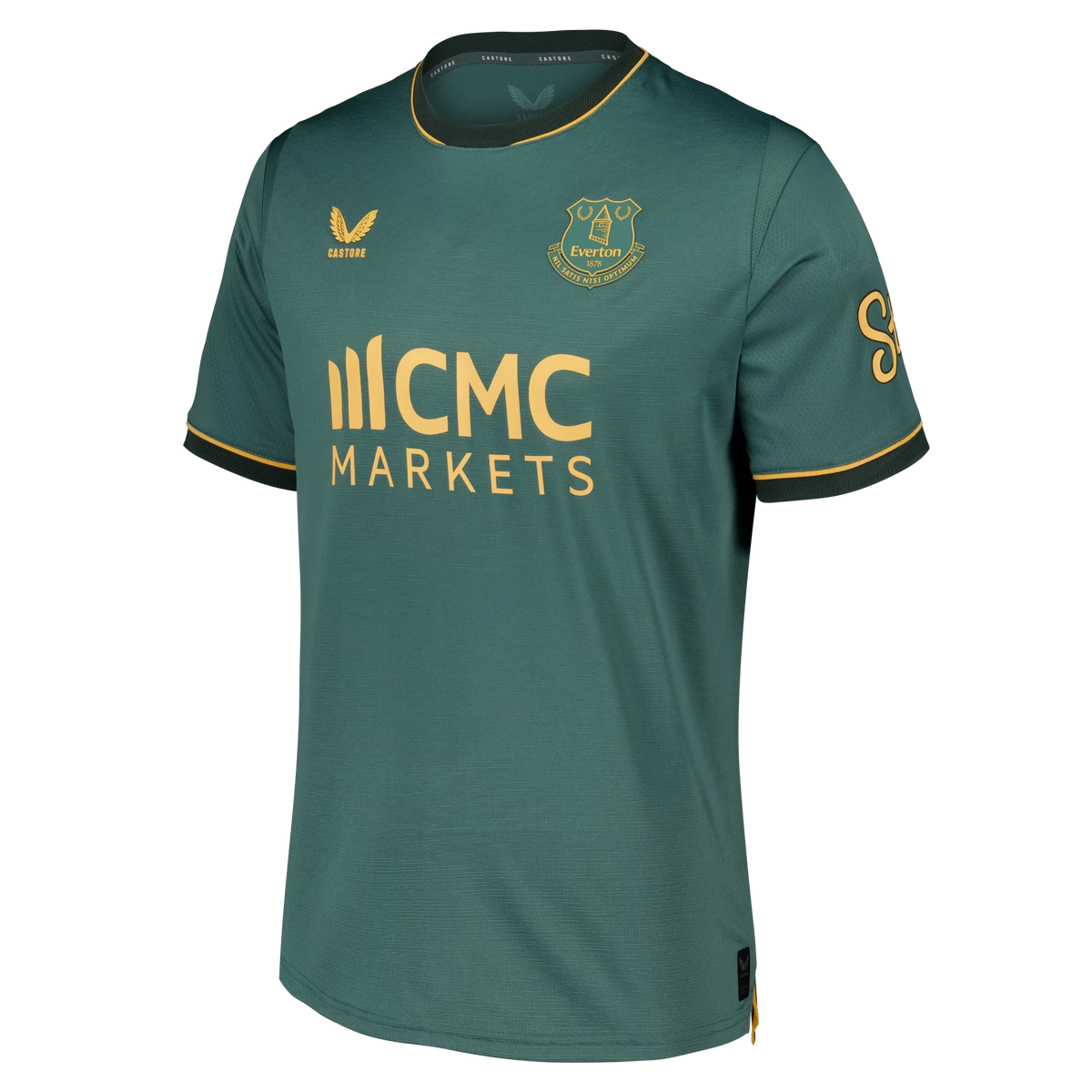 Front view of Everton Castore 2026-2027 third green pro soccer jersey by Final Third Kit