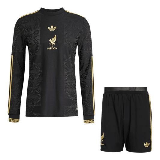 Mexico Third Away Long Sleeve Authentic Jerseys Kit 2025 - Gold Cup