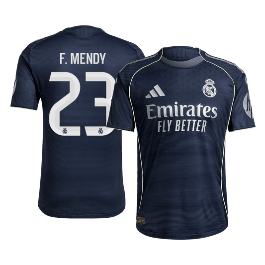 F.MENDY #23 Real Madrid Away Authentic Soccer Jersey 2025/26