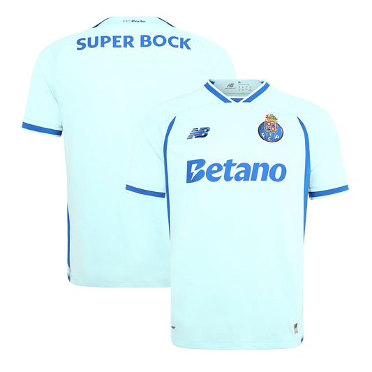 Front and back view of FC Porto 2026-2027 third turquoise stadium replica jersey by Final Third Kit