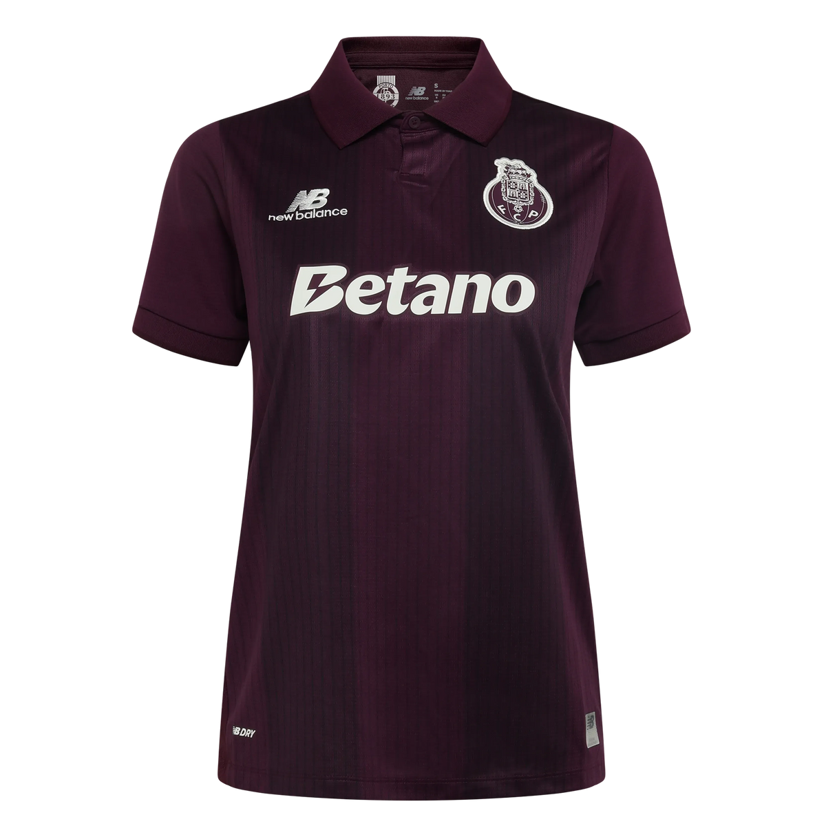 Front view of women's FC Porto 2026-2027 away claret stadium replica soccer jersey by Final Third Kit