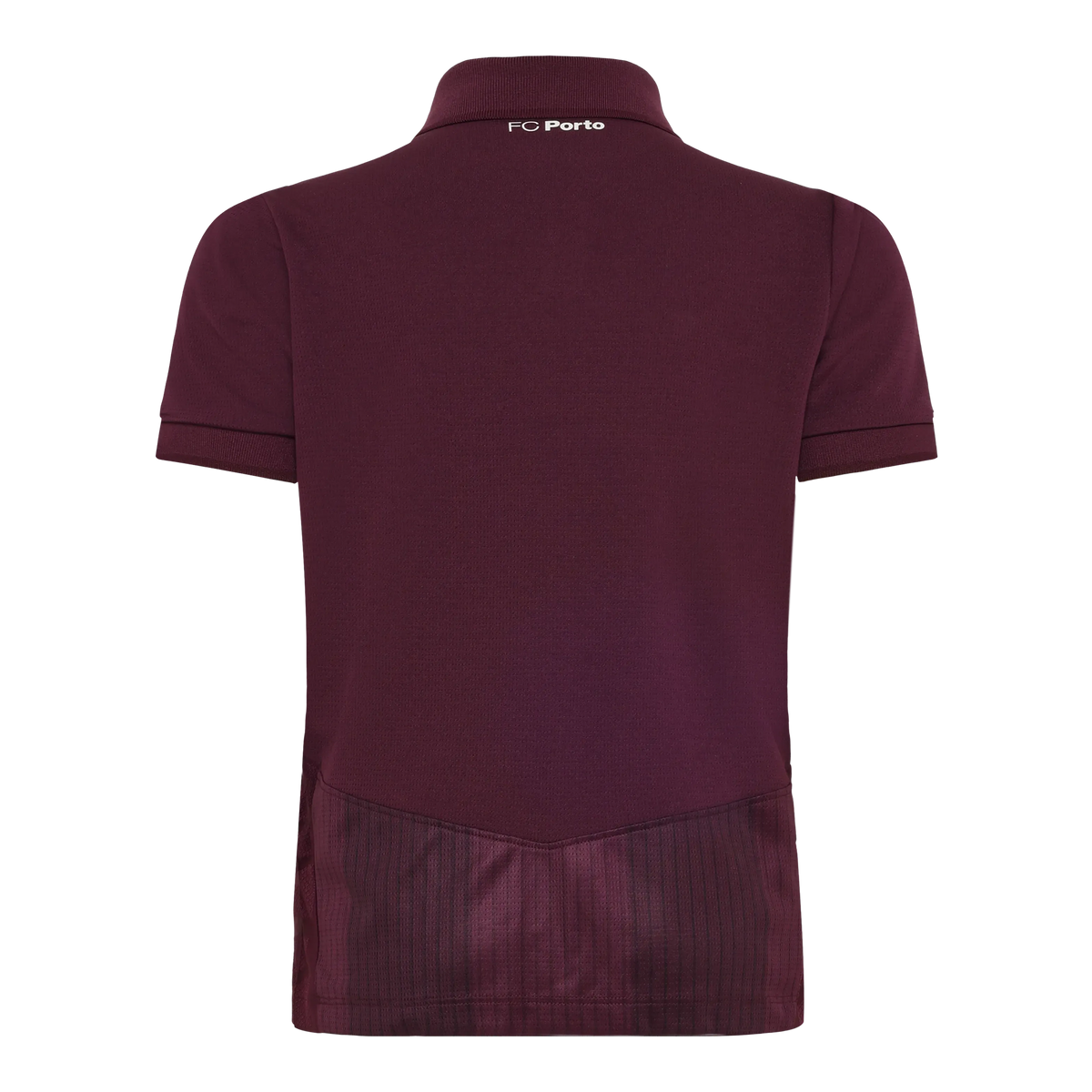 Back view of youth FC Porto 2026-2027 away claret stadium replica football shirt by Final Third Kit