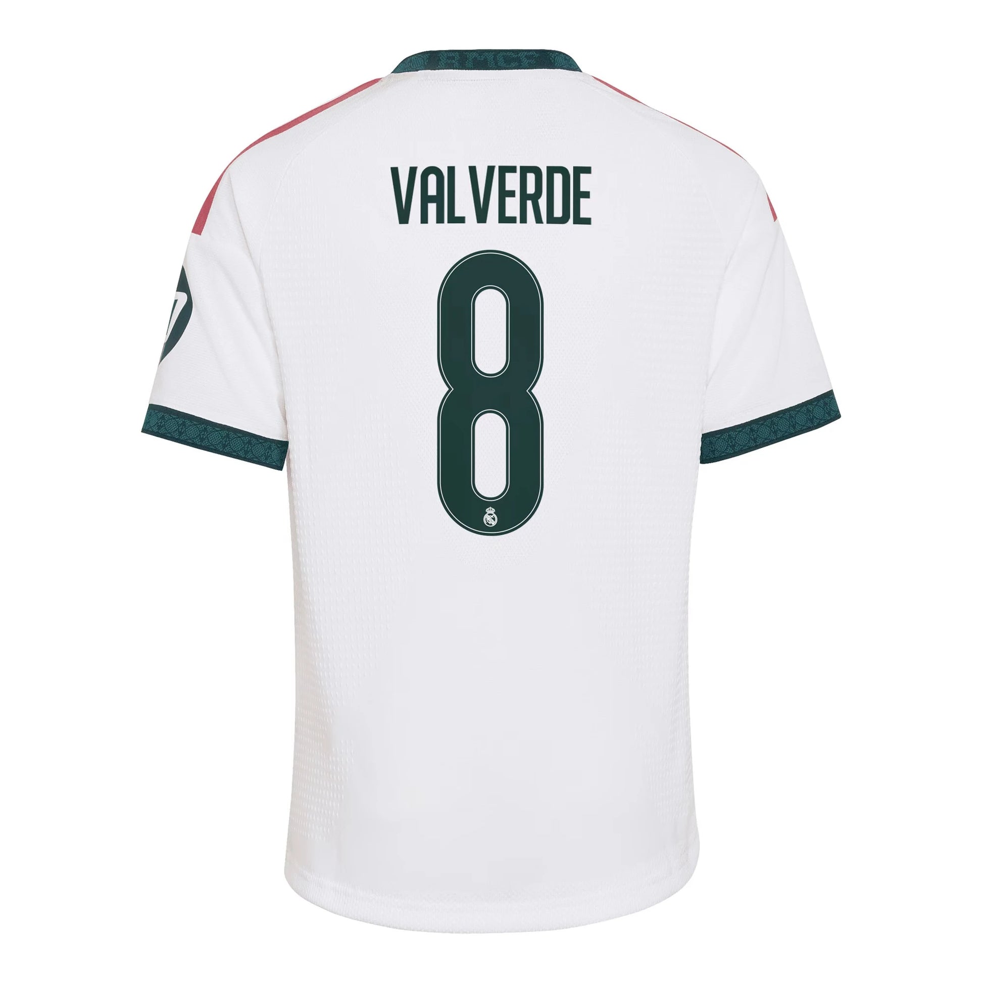 Real Madrid 2026/27 Home Kids Replica Jersey With Valverde #8 Printing Back View