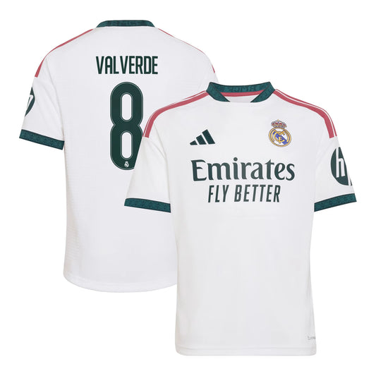 Real Madrid 2026/27 Home Kids Replica Jersey With Valverde #8 Printing