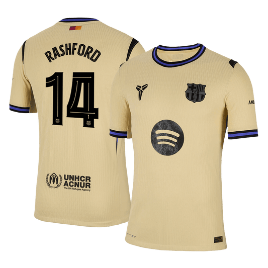 RASHFORD #14 Barcelona Away Authentic Soccer Jersey 2025/26 - UCL