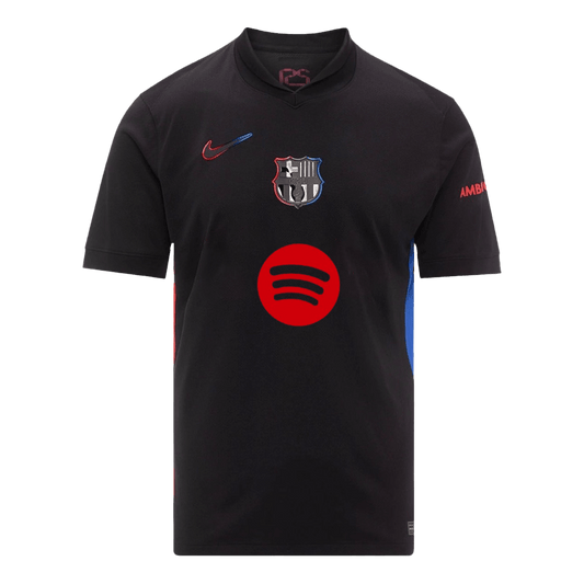 Gift-Barcelona Away Soccer Jersey 2024/25- Spotify Logo Without Text
