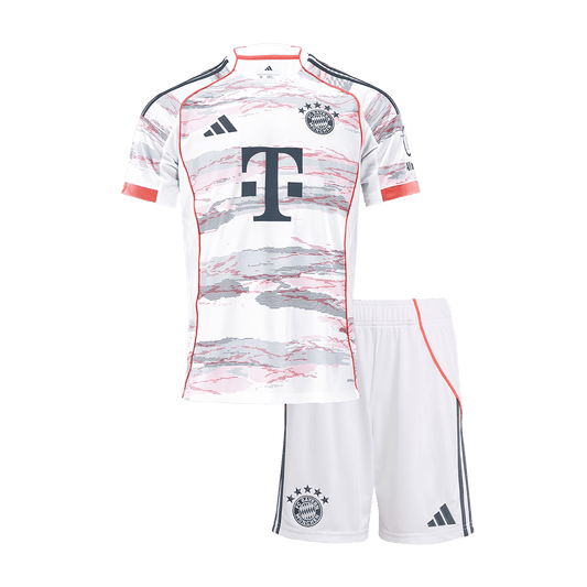 Bayern Munich Away Kids Soccer Jerseys Kit 2025/26 Red