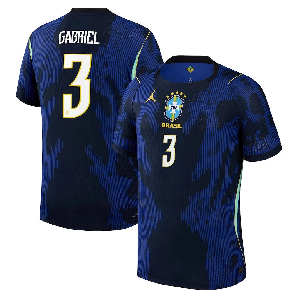 Brazil 2026 World Cup Away Stadium Replica Jersey With Gabriel Magalhães #4 Printing