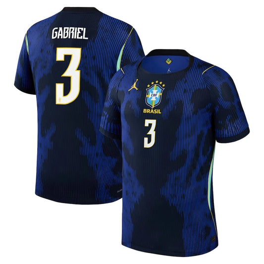 Brazil 2026 World Cup Away Stadium Replica Jersey With Gabriel Magalhães #4 Printing