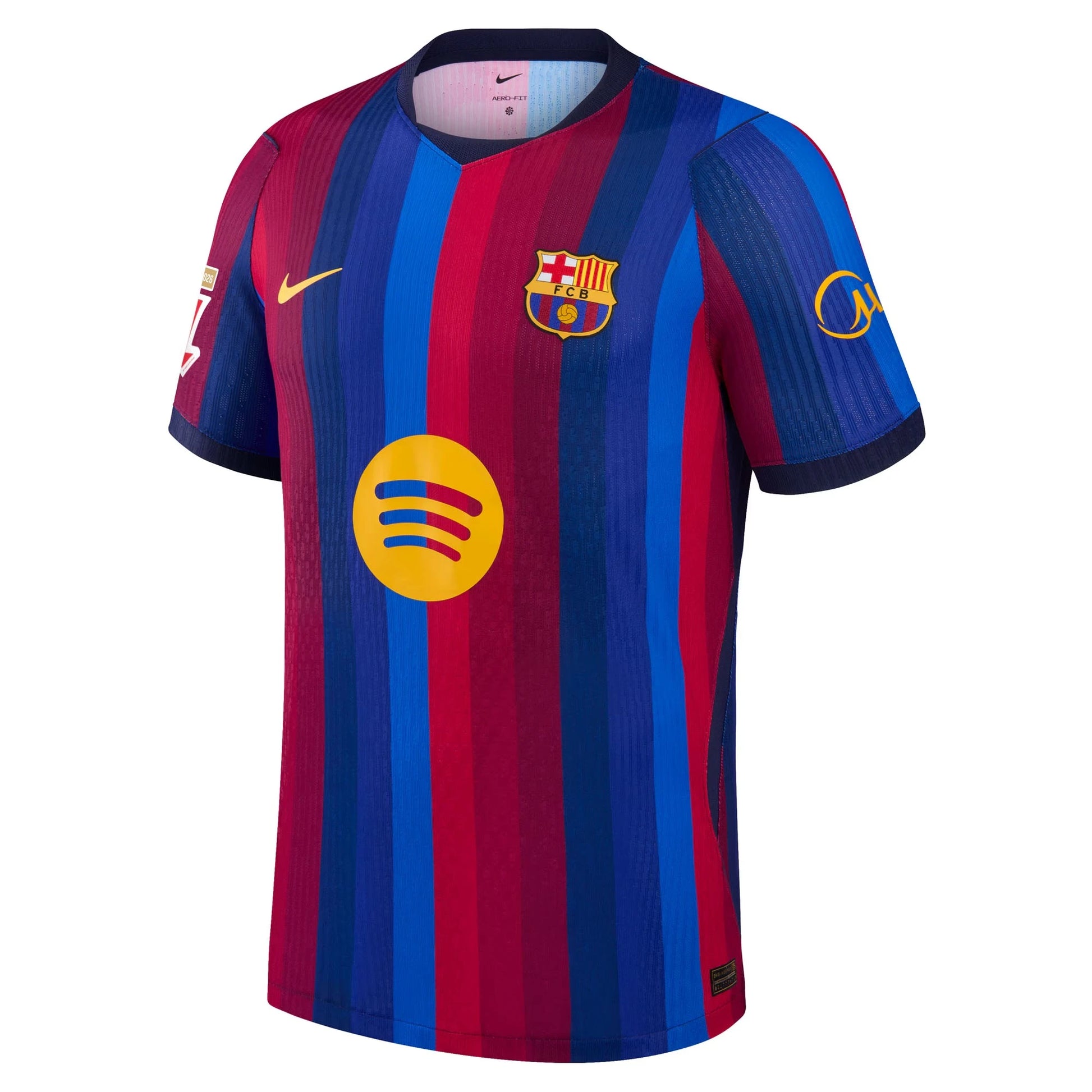 Front view of men's Barcelona 2026-2027 away purple match authentic soccer jersey by Final Third Kit
