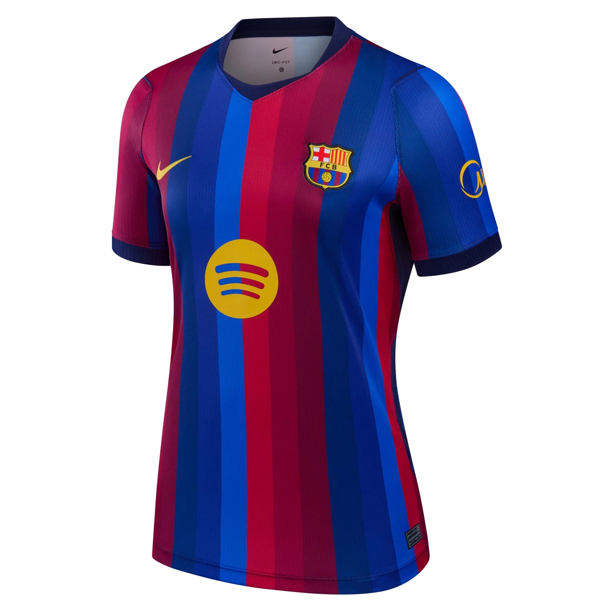 Front view of women's Barcelona 2026-2027 home red stadium replica soccer jersey by Final Third Kit