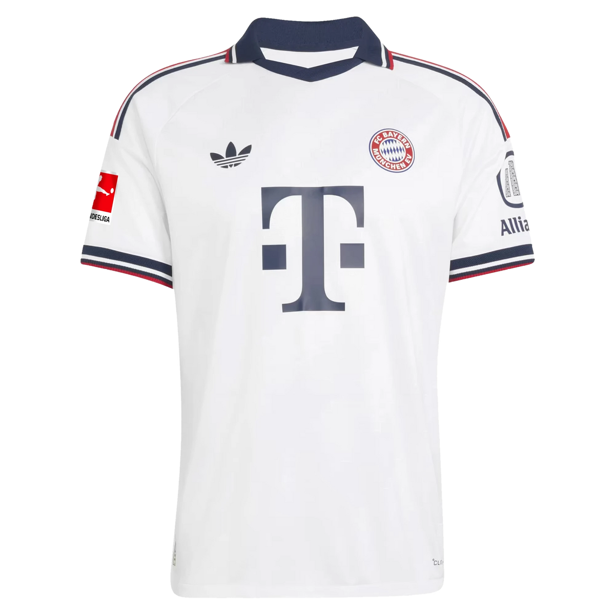 Front view of men's Bayern Munich 2026-2027 away white on-field authentic soccer jersey by Final Third Kit