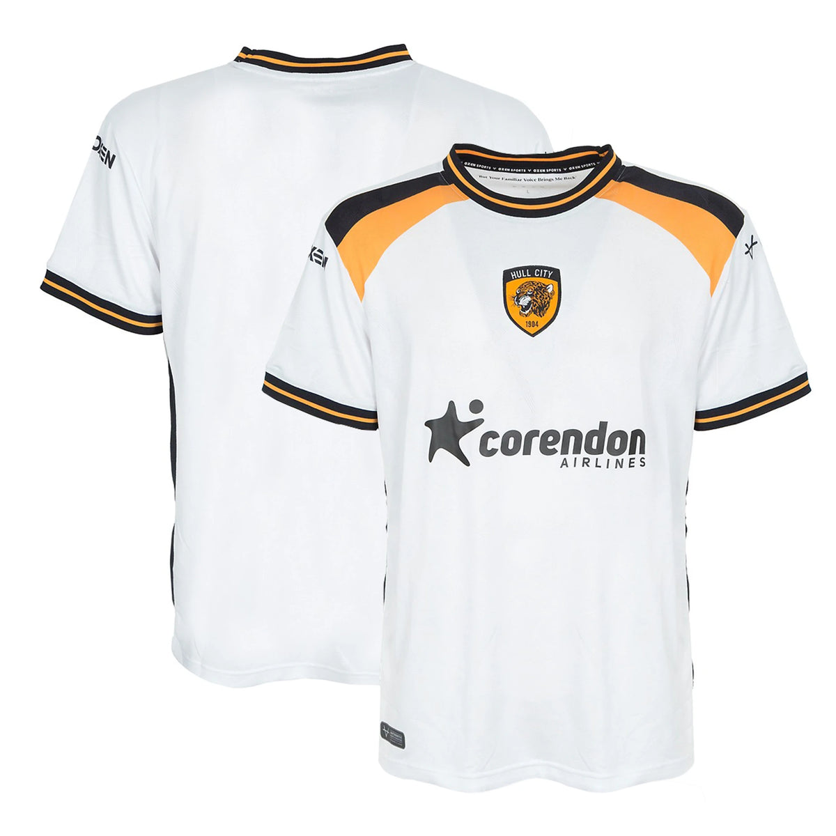 Front and back view of Hull City 2026-2027 away white replica jersey by Final Third Kit