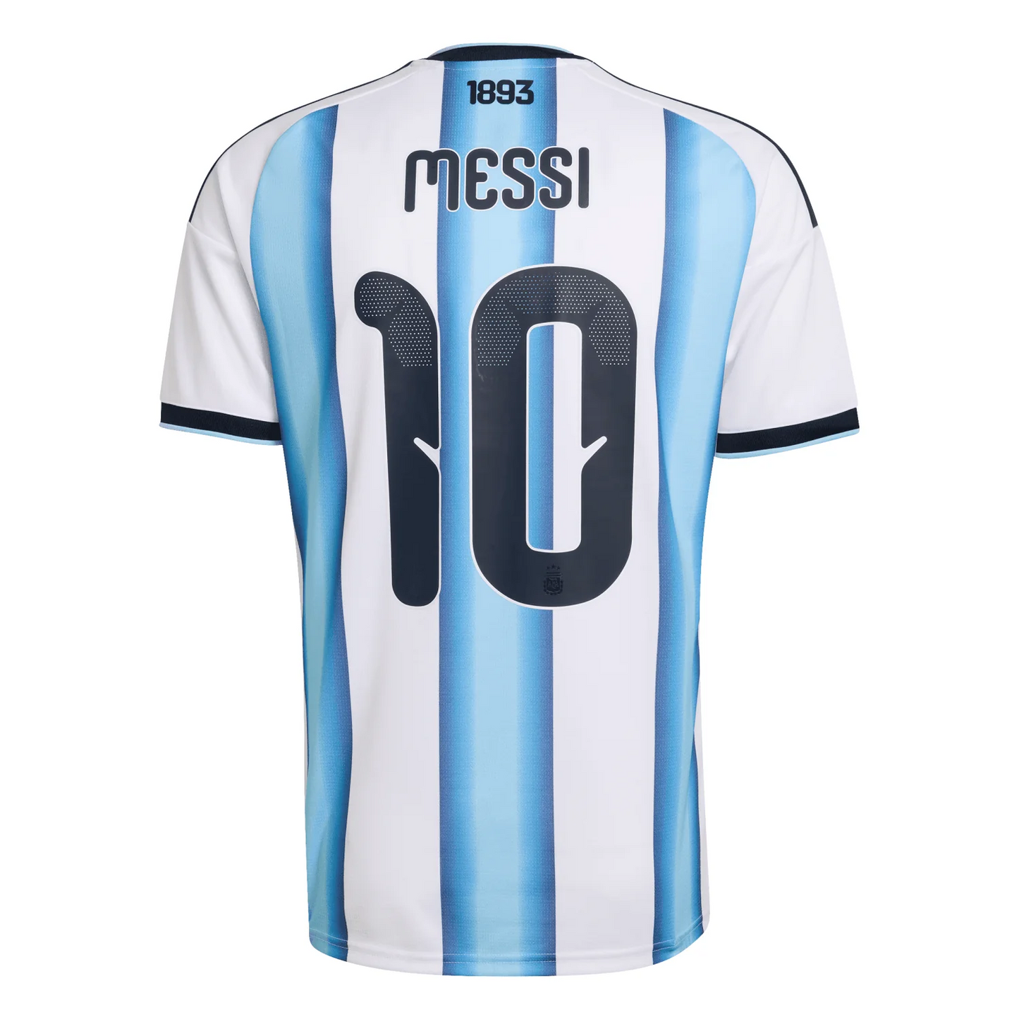back view of Argentina 2026 World Cup Home Stadium Replica Jersey with Messi #10 printing