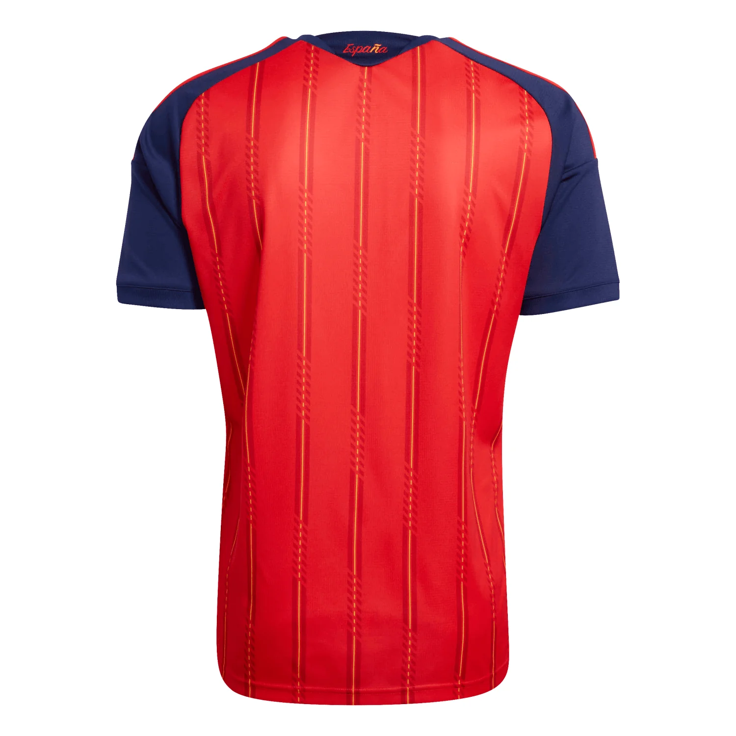 back view of Spain national team 2026 home soccer jersey red official kit
