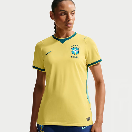 Brazil 2026 Stadium Home Women's Nike Dri-FIT Soccer Replica Jersey