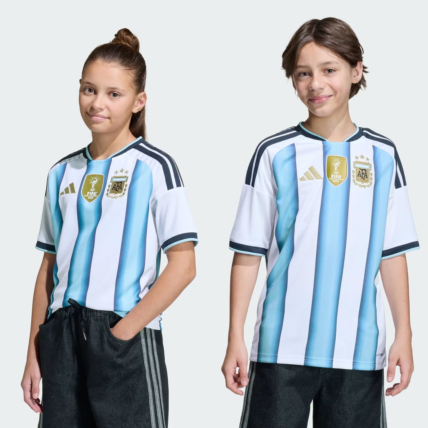 Argentina 26 Home Kids Football Jersey
