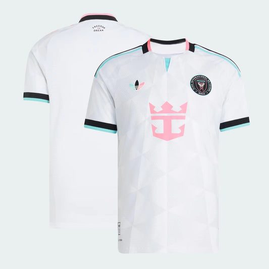 Front and back view of Inter Miami CF 2026 third white authentic jersey by Final Third Kit