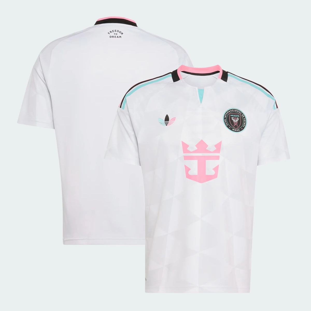 Front and back view of Inter Miami CF 2026 third white replica jersey by Final Third Kit